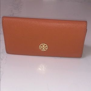 Tory Burch orange eyeglass case
